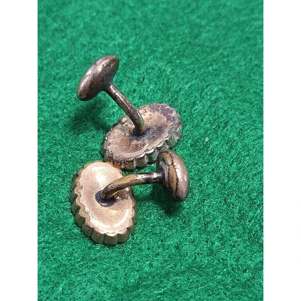 Antique Diamond Cut Gold Filled Art Nouveau Scrolling Floral Links Cufflinks